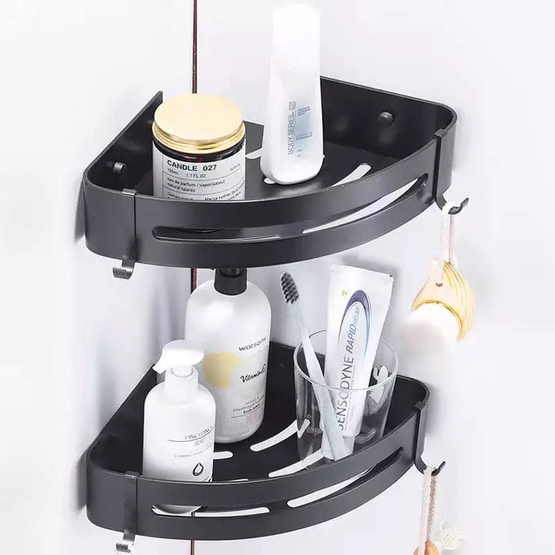Black Metal Corner Bathroom Shelf Organizer, Shower Storage Rack, Wall Mounted Toilet Shampoo Holder, Wall Mounted Shower Organizer Black Metal Corner Bathroom Shelf Organizer, Shower Storage Rack, Wall Mounted Toilet Shampoo Holder, Wall Mounted Shower Organizer
